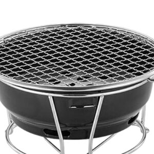 Korean Charcoal Grill Camping Grilling Meat Steak Household Portable BBQ Stove Cooking for Outdoor Backpacking Patio Picnic Travel, with Pot Rack Pan