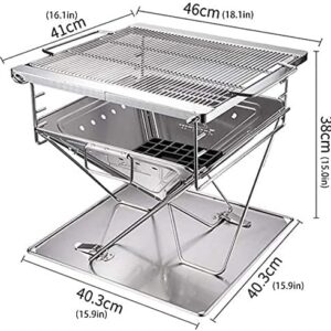 RMENST Charcoal Grill Portable Folding BBQ Grill Barbecue Desk Outdoor Stainless Steel BBQ for Picnic Garden Terrace Camping Travel