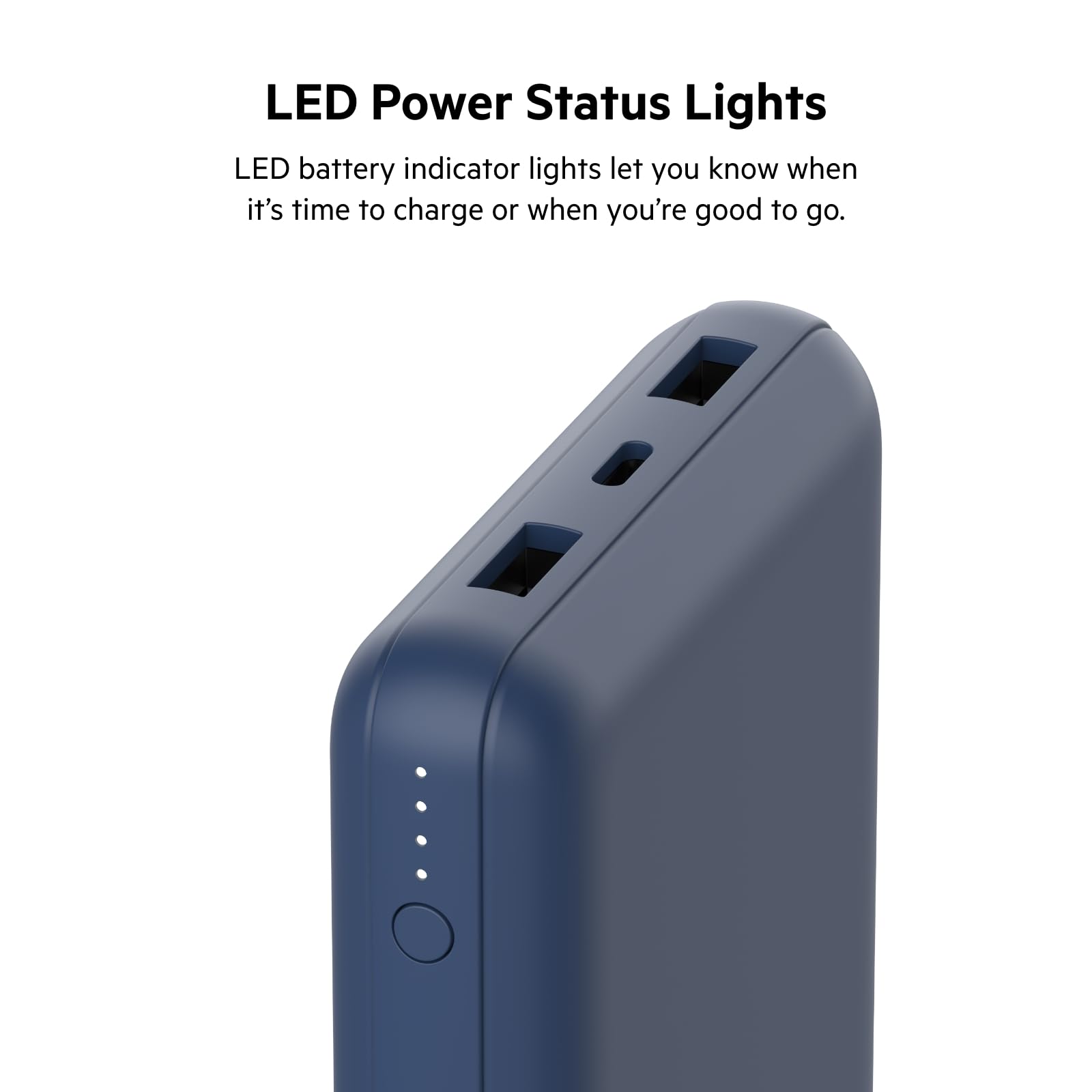 Belkin BoostCharge USB-C Portable Charger 20k Power Bank w/ 1 USB-C Port and 2 USB-A Ports with USB-C to USB-A Cable for iPhone 15, 15 Plus, 15 Pro, 15 Pro Max, Samsung Galaxy S24, & More - Blue