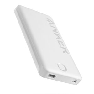 Anker Power Bank, 10,000mAh Portable Charger (PowerCore PIQ), High-Capacity Battery Pack for iPhone 15/15 Plus/15 Pro/15 Pro Max/14/14 Pro/Samsung/Pixel/LG (Cable and Charger Not Included)(White)