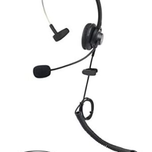 WirelessFinest Headset Headphone Hands-Free + Microphone Compatible for Only Avaya 9608 9608g 9620l A1608-i J139 J169 J179 IP VIOP Home Office Work Desktop Telephone Black