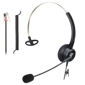 rj9 telephone headsets with microphone noise cancelling, corded office phone headsets compatible with yealink t27g t29g t40g t41p t41s t42s t46s t48s t53w t55a avaya 9608 9611 9630 j169 j179