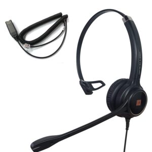 IPD IPH-250 Phone Headset with Noise cancelling Microphone for Office and call center-Compatible with Avaya 1608 1616 9601 9608 9611 9611G 9620 9621 9630 9631 9640 9641 9650 9670 J139 J159 J169 J179