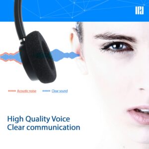 IPD IPH-160 Phone Headset with Noise Cancelling Microphone for Office and Call Center-Compatible with Avaya 1608 1616 9601 9608 9611 9611G 9620 9621 9630 9631 9640 9641 9650 9670 J139 J159 J169 J179