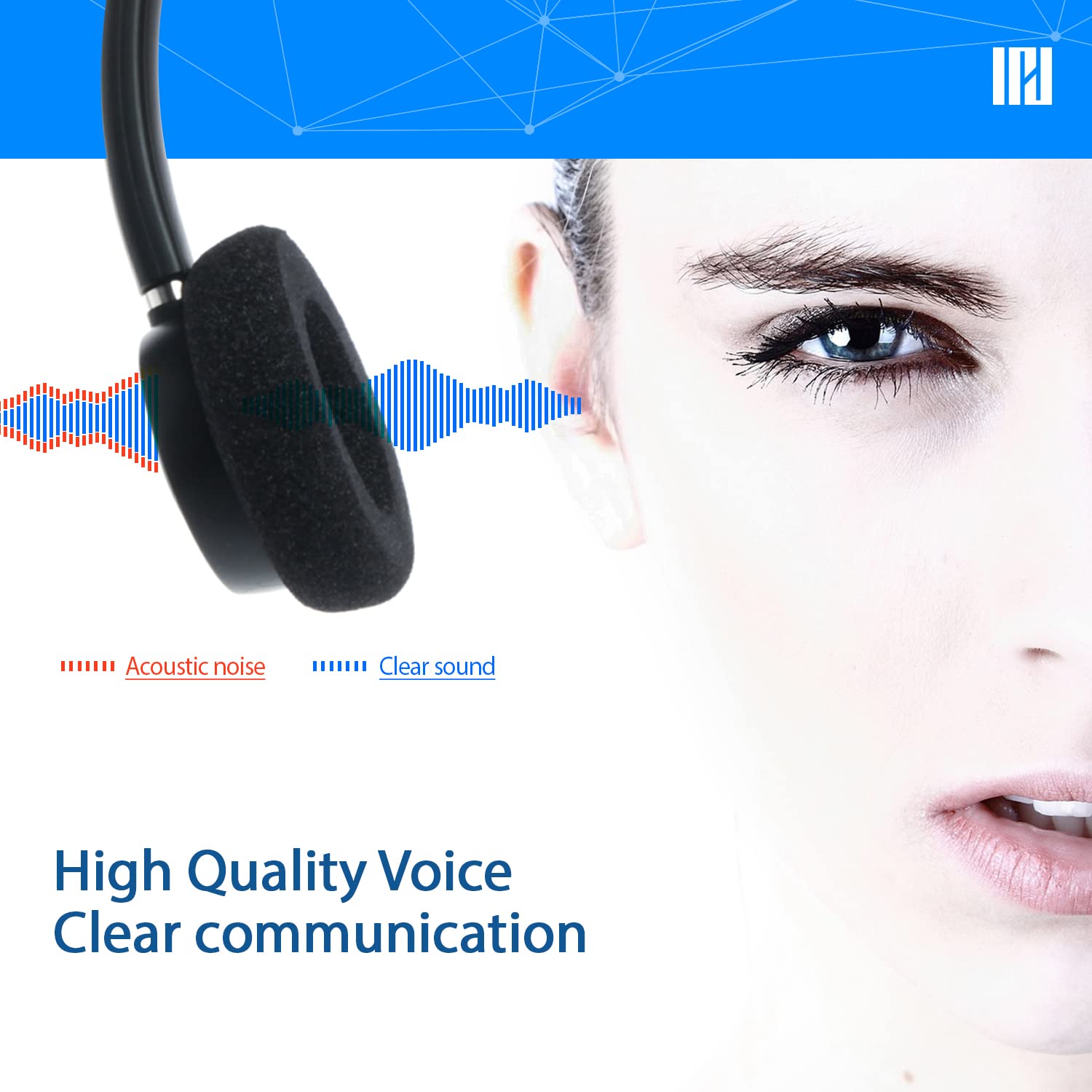 IPD IPH-160 Phone Headset with Noise Cancelling Microphone for Office and Call Center-Compatible with Avaya 1608 1616 9601 9608 9611 9611G 9620 9621 9630 9631 9640 9641 9650 9670 J139 J159 J169 J179