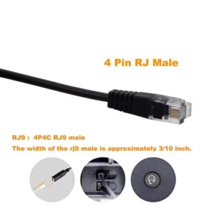 Headset Adapter Converter 3.5mm Plug to Female RJ9 Handset/Headset Plug for Ciscoo Telephone 9961 9941 7940 7941 7942 7970 7971 8841 8845 M22 (1 Pack), BLACK 3.5mm to rj9 ADAPTER
