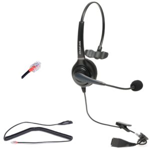 OvisLink Avaya Headset for Avaya 1600, 9600 & J100 Series Phones | Corded Call Center Headset with Quick Disconnect Cord | Noise Canceling Microphone | Supreme Voice Quality All-Day