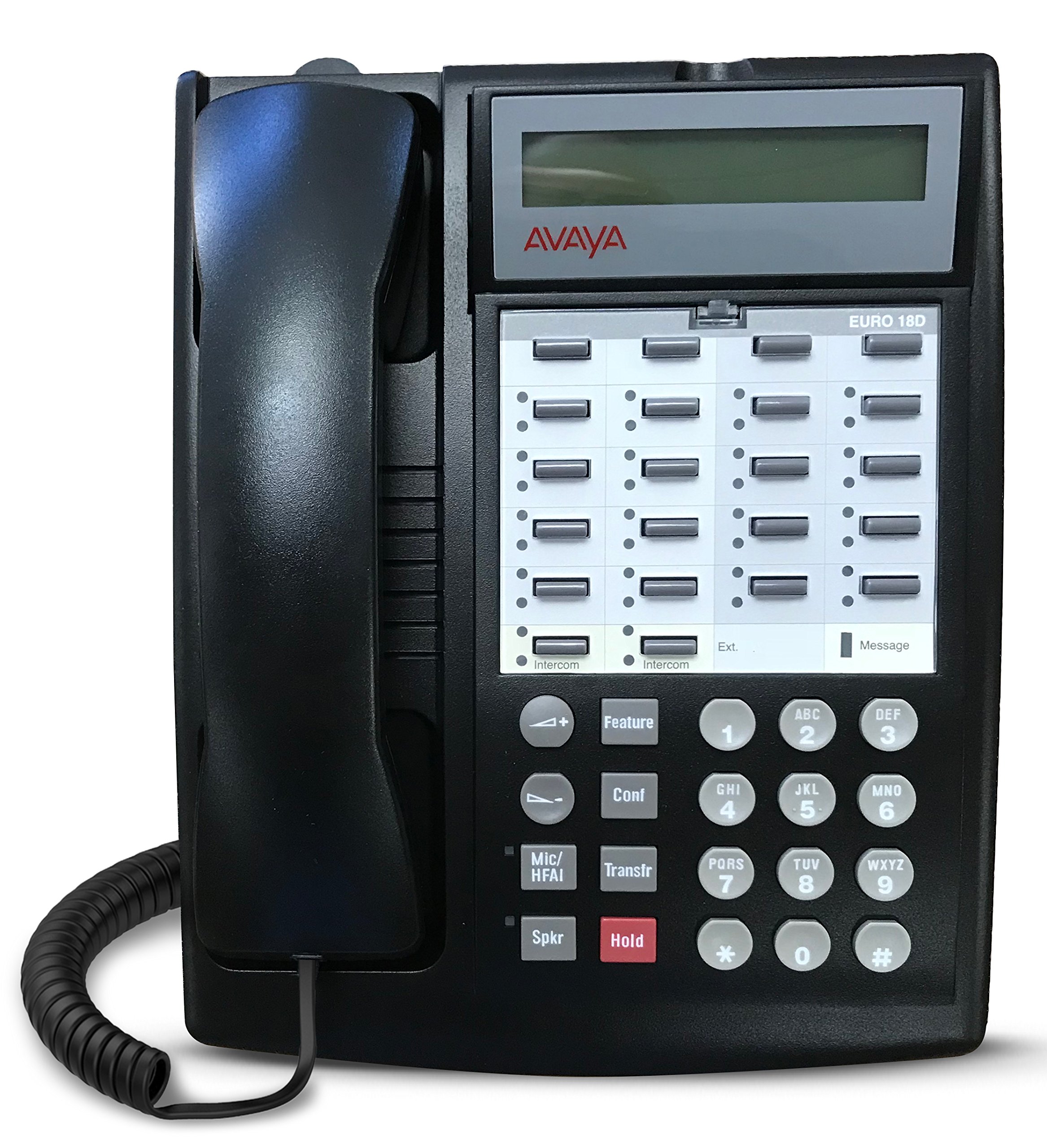 Avaya Partner 18D Euro Set – Black, Refurbished, Six Month Warranty