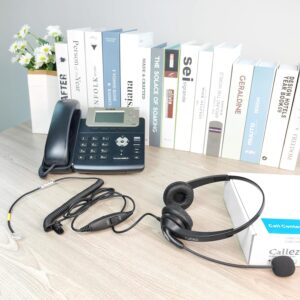 Callez Office Phone Headset with Microphone Noise Cancelling, RJ9 Telephone Headsets Compatible with Yealink VoIP Phone T46S T48S T42S T23G T27G T29G T33G T21P T43U T46U T53W T54W Grandstream Snom