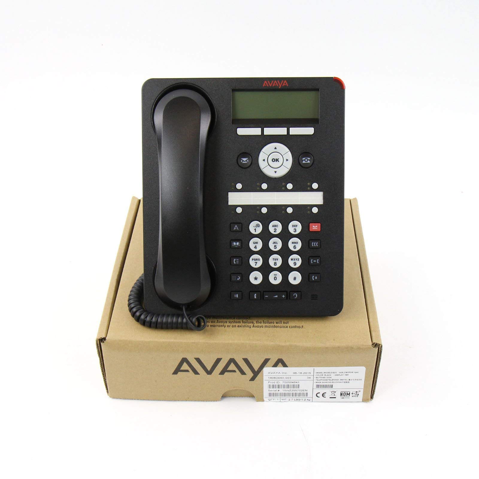 Avaya 1408 Digital Telephone 700504841 (works with Avaya Aura Communications Manager and IP Office) (Renewed)