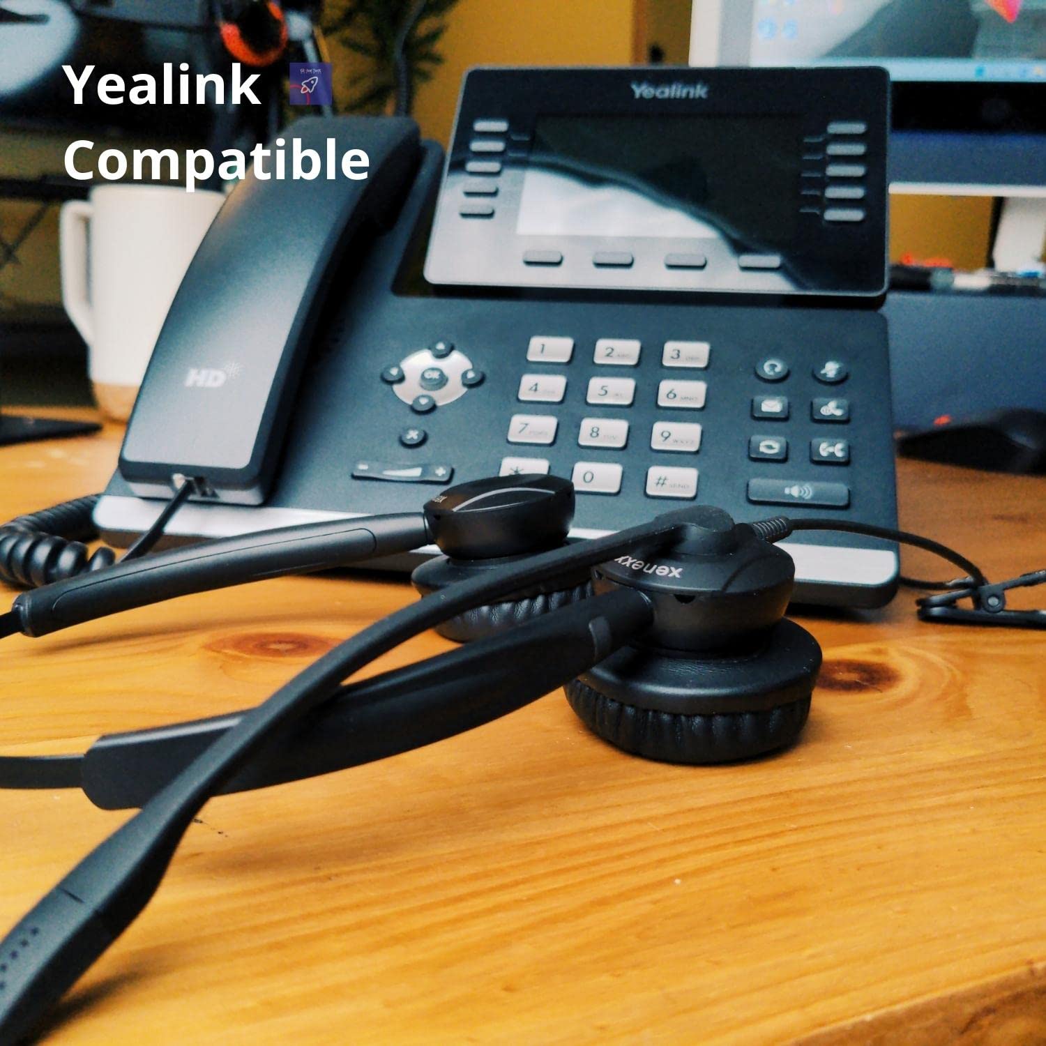 XS 825 Headset Bundle for Training, Coaching, Monitoring, Supervising, Onboarding - Compatible Deskphones Include Avaya, Yealink, Polycom, Cisco, Mitel, Nortel, Toshiba (Stereo, Advanced Bundle)