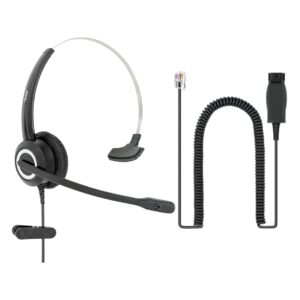 Avaya Headset HD Voice with HIS Adapter Compatible with Avaya 1600, 9600, J100 Series IP Phones Model, Plus 3.5mm Adapter (Monaural)