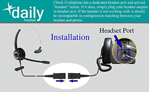 Avaya Headset HD Voice with HIS Adapter Compatible with Avaya 1600, 9600, J100 Series IP Phones Model, Plus 3.5mm Adapter (Monaural)