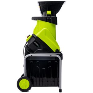 Earthwise GS70015 15-Amp Garden Corded Electric Chipper, Collection Bin