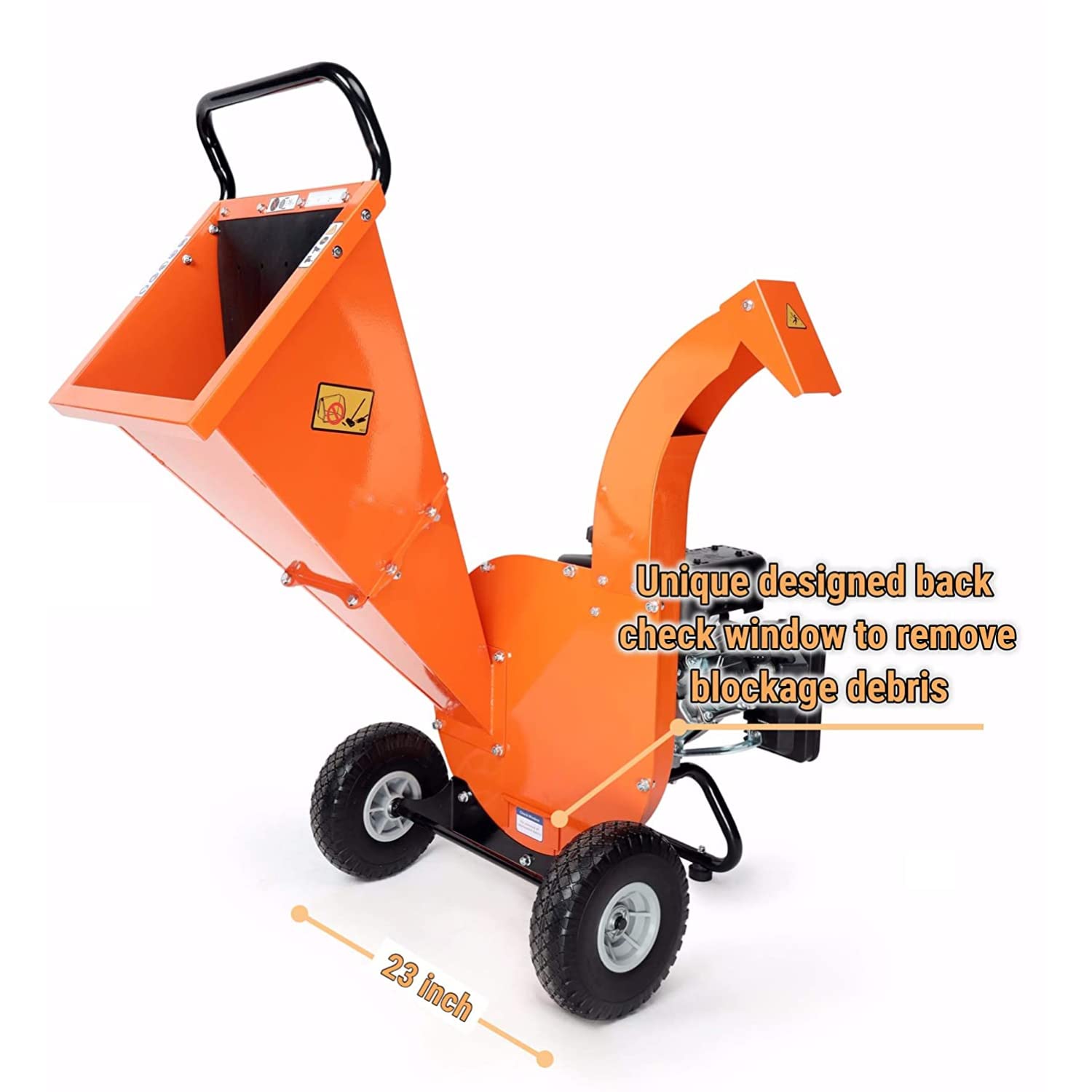 EFCUT C30 Wood Chipper Shredder Mulcher 7 HP 212cc Heavy Duty Rotor Engine Gas Powered 3 inch Max Wood Diameter Capacity 20:1 Reduction Ratio