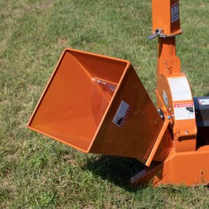 Titan Attachments 3 Point PTO Driven 4"x 10" Wood Chipper Shredder Mulcher, Adjustable Exit Chute, Up to 40HP, 25" Rotor, Easy to Mount, Accepts Entire Trees