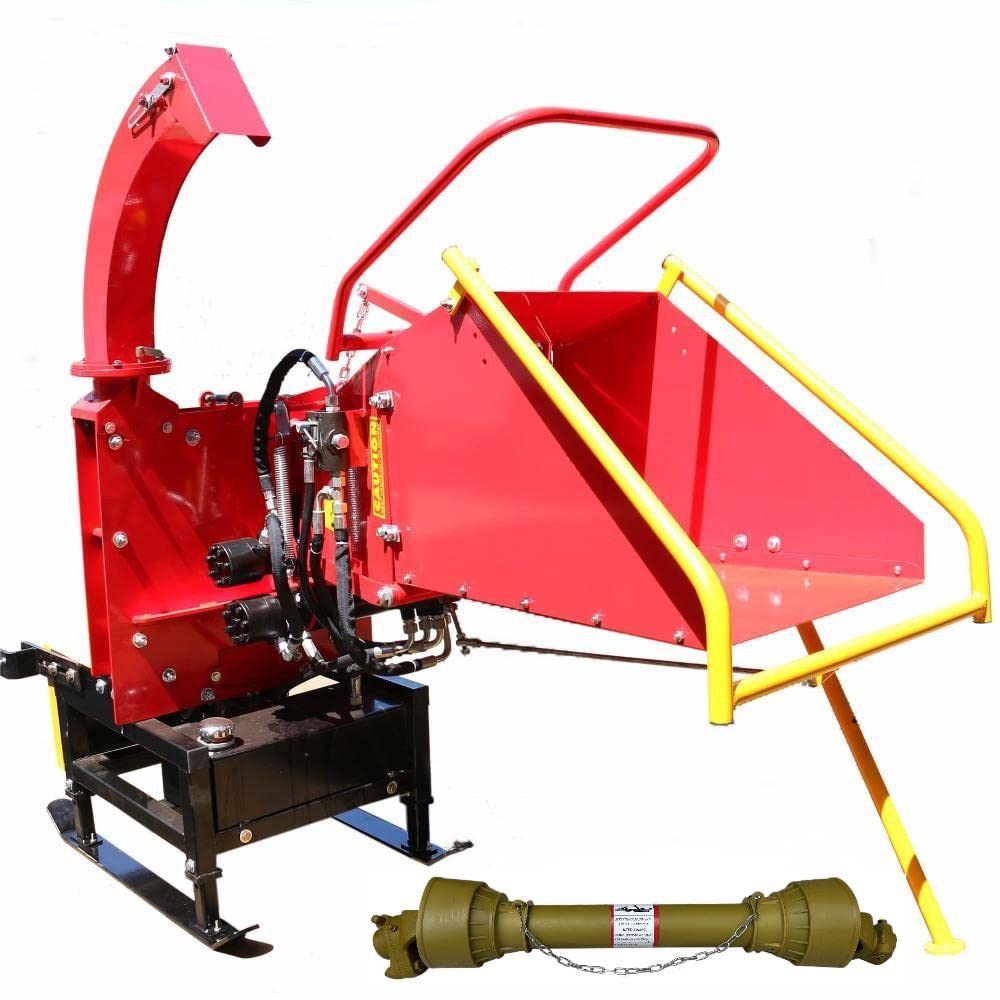 Sanking 8" PTO Wood Chipper Tree Shredder 3 Point Farm Tractor Implement - with Hydraulic Feed