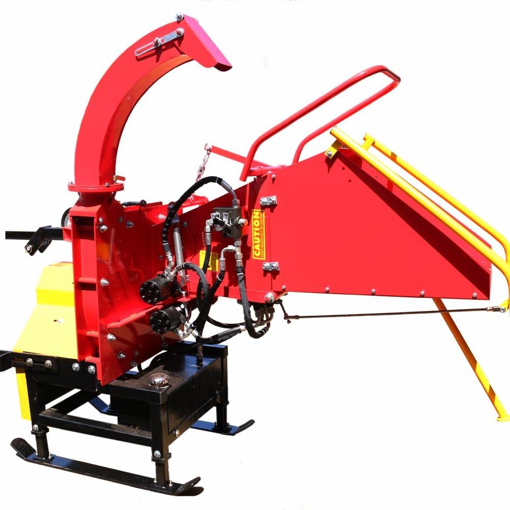 Sanking 8" PTO Wood Chipper Tree Shredder 3 Point Farm Tractor Implement - with Hydraulic Feed