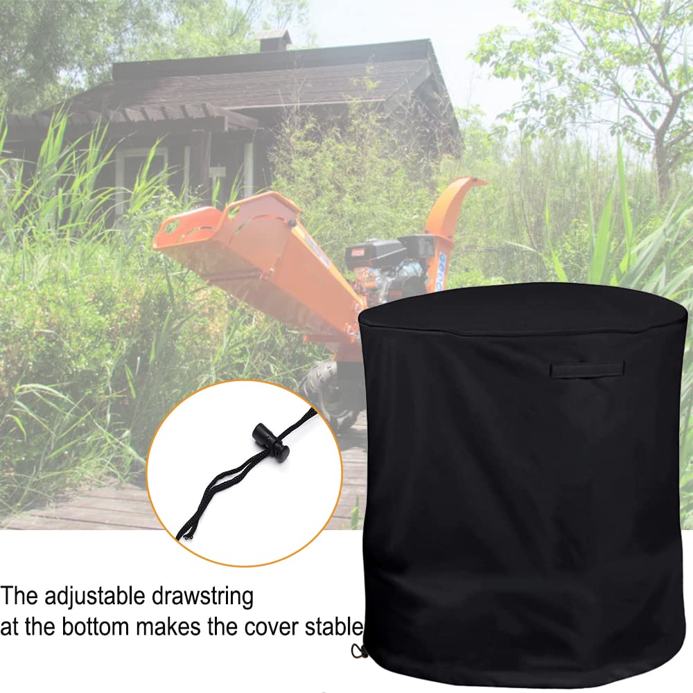 BOSKING Universal Wood Chipper Shredder Mulcher Cover Waterproof Dustproof Electric Leaf Mulcher Cover Black Wood Chipper Protective Cover