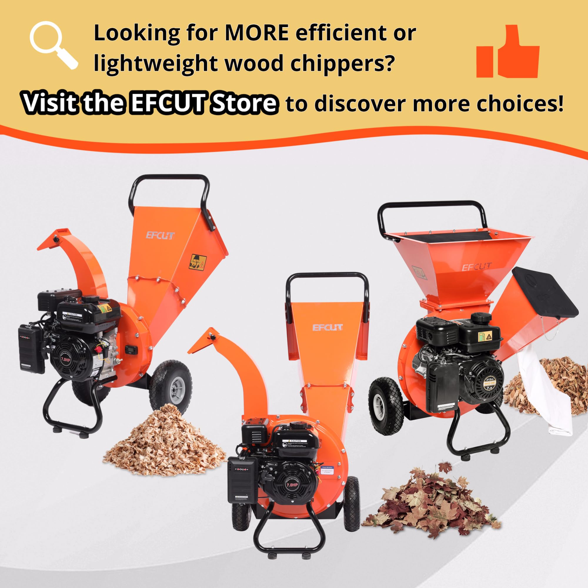 EFCUT C30 Wood Chipper 20:1 Reduction Ratio R0 Wood Chipper Cutting Roller Design [Bundle Deal]