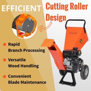 EFCUT C30 Wood Chipper 20:1 Reduction Ratio R0 Wood Chipper Cutting Roller Design [Bundle Deal]