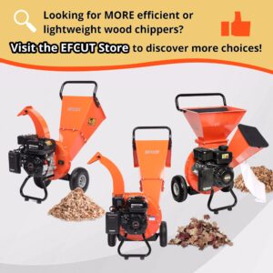 EFCUT C30 LITE Wood Chipper 15:1 Reduction Ratio R0 Wood Chipper Cutting Roller Design [Bundle Deal]