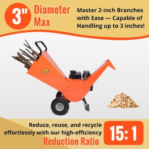 EFCUT C30 LITE Wood Chipper 15:1 Reduction Ratio R0 Wood Chipper Cutting Roller Design [Bundle Deal]