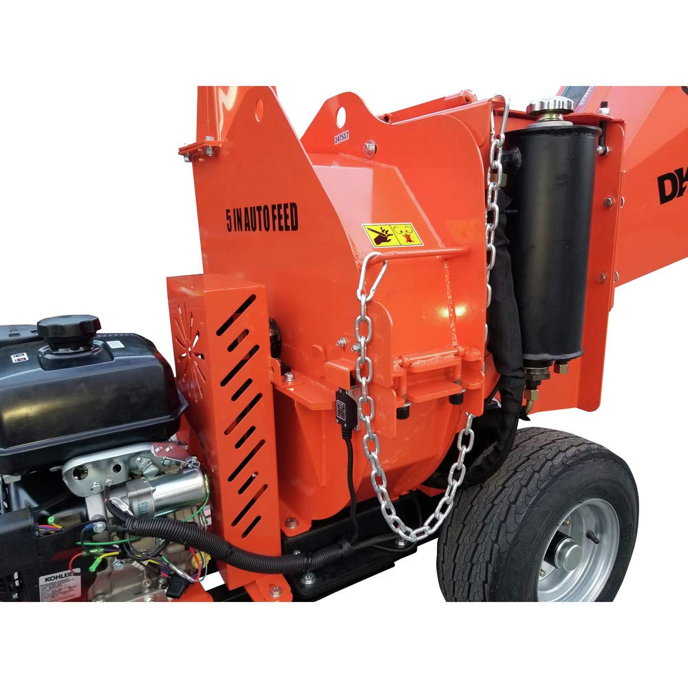 DK2 5-Inch 14 HP 429 cc Hydraulic Auto-Feed Chipper Shredder with Electric Start