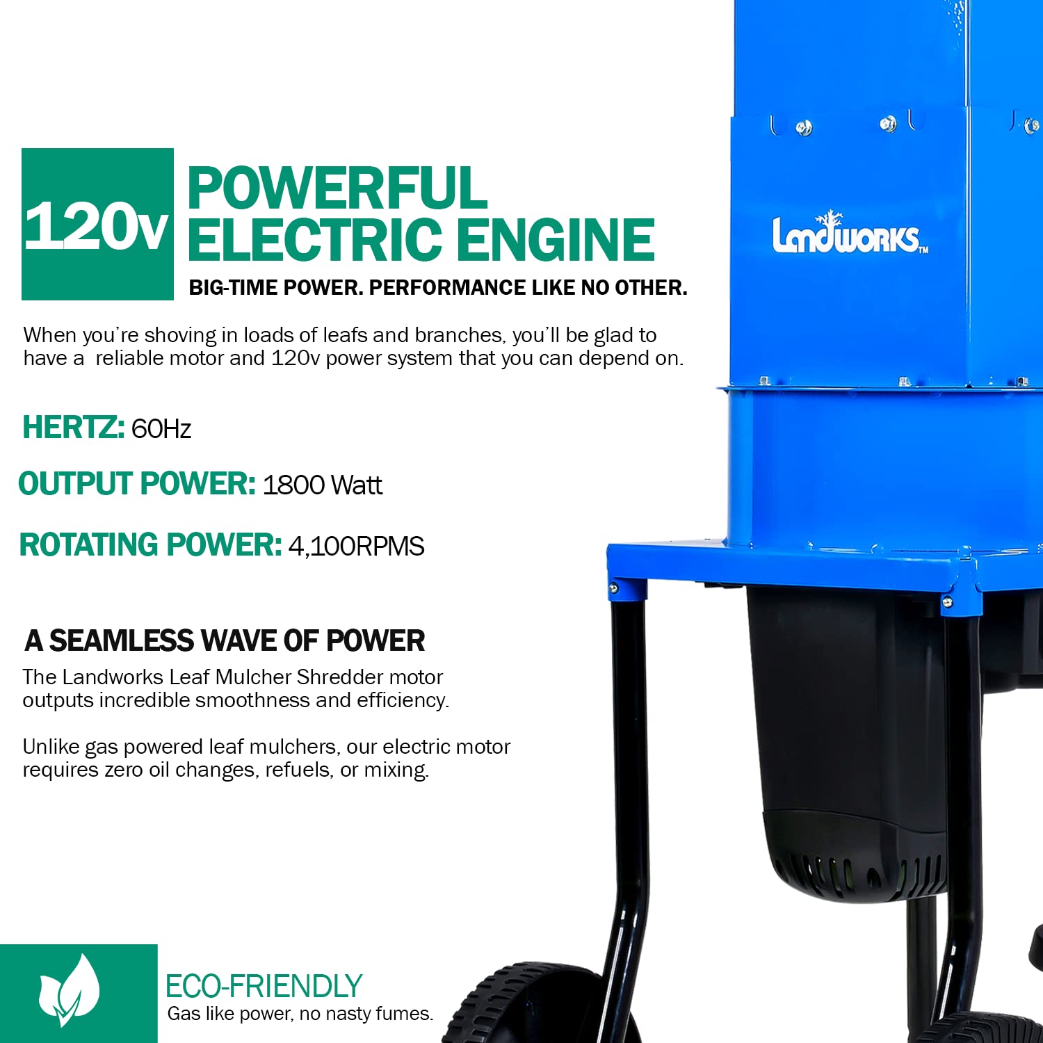 G GreatCircleUSA Mini Wood Chipper Shredder Mulcher & Landworks Leaf Mulcher Shredder Electric [Bundle Deal]