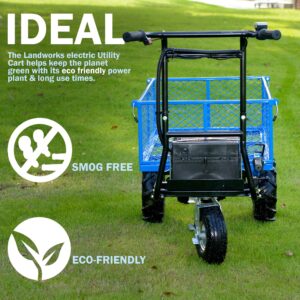 G GreatCircleUSA Mini Wood Chipper Shredder Mulcher & Landworks Utility Cart Hand Truck [Bundle Deal]