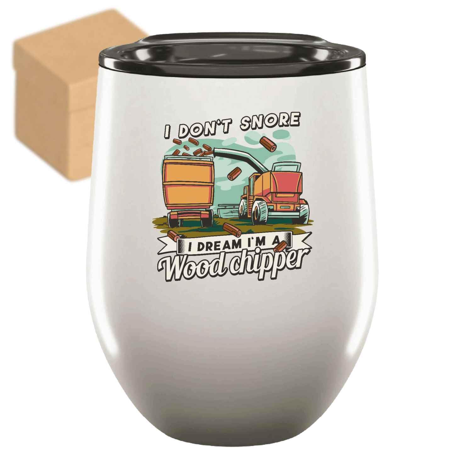 Diy Lover's Gift With Wood Chipper Inspired Design, Housewarming Gift For A - The Gift For Diy Enthusiasts And Tools Lovers - 12oz Wine Tumbler Cup