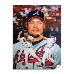 Atlanta Braves 3rd Base Chipper Jones MLB Baseball Player HOF Hall of Fame Art Print 1AM3 CHOICES 8x10-40x50