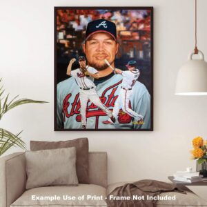 Atlanta Braves 3rd Base Chipper Jones MLB Baseball Player HOF Hall of Fame Art Print 1AM3 CHOICES 8x10-40x50