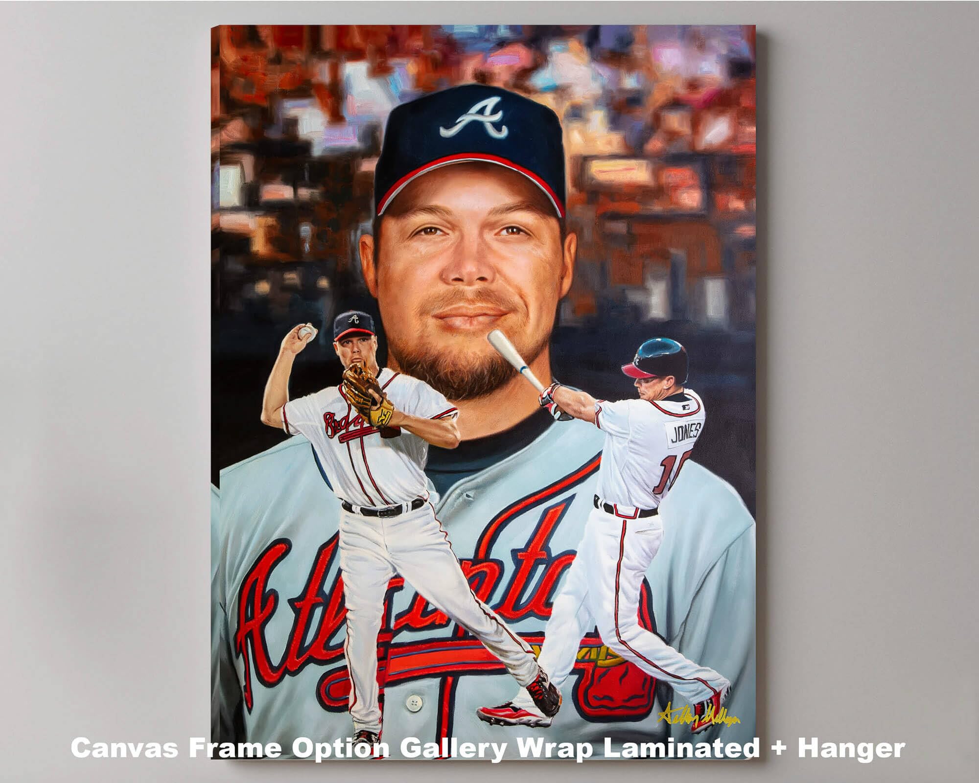 Atlanta Braves 3rd Base Chipper Jones MLB Baseball Player HOF Hall of Fame Art Print 1AM3 CHOICES 8x10-40x50