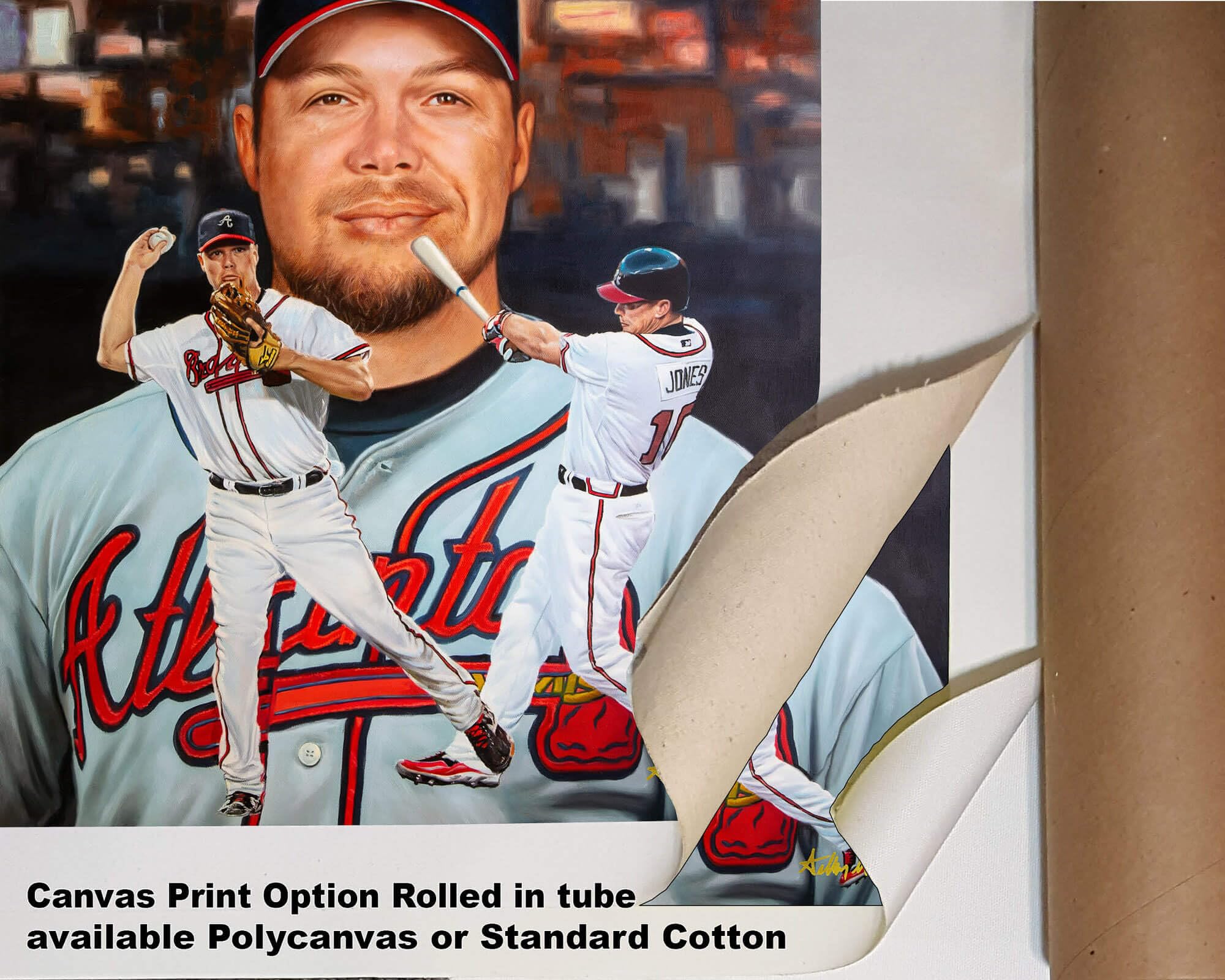 Atlanta Braves 3rd Base Chipper Jones MLB Baseball Player HOF Hall of Fame Art Print 1AM3 CHOICES 8x10-40x50