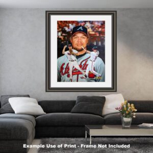 Atlanta Braves 3rd Base Chipper Jones MLB Baseball Player HOF Hall of Fame Art Print 1AM3 CHOICES 8x10-40x50