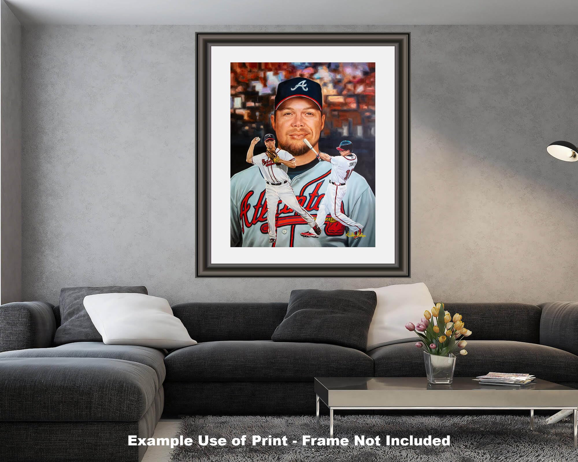 Atlanta Braves 3rd Base Chipper Jones MLB Baseball Player HOF Hall of Fame Art Print 1AM3 CHOICES 8x10-40x50