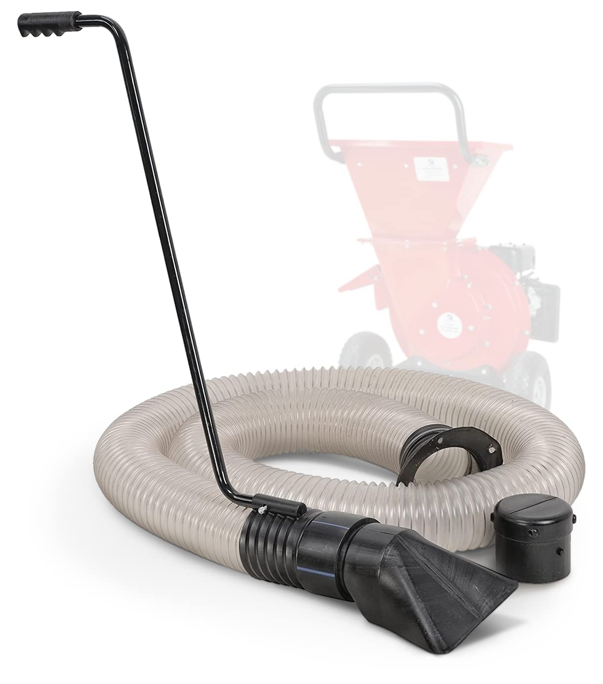 G Wood Chipper Shredder Mulcher Leaf Vacuum Kit & Landworks Earth Auger Power Head Steel 6" Inch x 30" Inch Bit