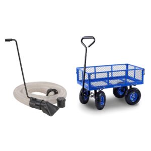 G Wood Chipper Shredder Mulcher Leaf Vacuum Kit & Landworks Lawn & Garden Utility Cart/Beach Wagon