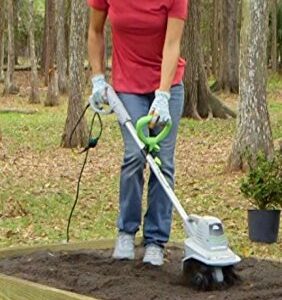 Earthwise TC70025 7.5-Inch 2.5-Amp Corded Electric Tiller/Cultivator, 7.5-Inch, 2.5-Amp Corded, Grey