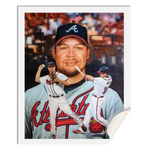 Atlanta Braves 3rd Base Chipper Jones MLB Baseball Player HOF Hall of Fame Art Print 1AM3 on 31x40 polyester canvas