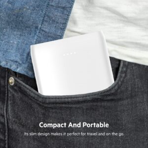 Belkin USB-C Power Bank 10K, Fast Charging Portable Battery Pack w/ USB-C + USB Ports, Compatible w/ iPhone 14, 14 Plus, 14 Pro, 14 Pro Max, 13, 13 Mini, Galaxy S23, S23+, Ultra and More - White