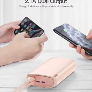 Kuulaa Portable Charger iPhone Power Bank 26800mAh Battery Pack Charger Portable Dual USB Output Portable Battery Charger Compatible with iPhone 15 14 13 12 11 Samsung S22 S21 Google iPad etc, Pink