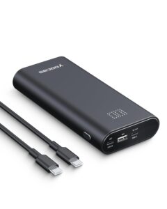 yoocas 65w power bank- 20000mah portable charger with usb-c fast charging, 95w total output for mac air/pro,hp,dell,lenovo,steam deck,switch,ipad,iphone,android.