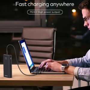 yoocas 65W Power Bank- 20000mAh Portable Charger with USB-C Fast Charging, 95W Total Output for Mac Air/pro,HP,DELL,Lenovo,Steam Deck,Switch,iPad,iPhone,Android.