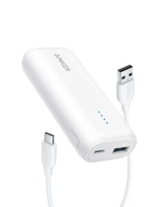 anker power bank, 5,200 mah portable charger, for iphone 15 series, 14/13, samsung, pixel, lg & more, external phone battery for travel & daily use
