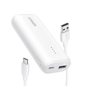 Anker Power Bank, 5,200 mAh Portable Charger, for iPhone 15 Series, 14/13, Samsung, Pixel, LG & More, External Phone Battery for Travel & Daily Use