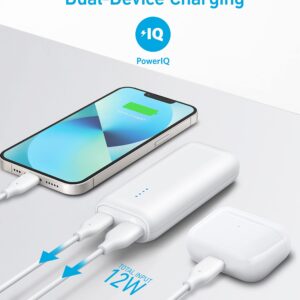 Anker Power Bank, 5,200 mAh Portable Charger, for iPhone 15 Series, 14/13, Samsung, Pixel, LG & More, External Phone Battery for Travel & Daily Use