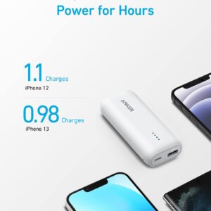 Anker Power Bank, 5,200 mAh Portable Charger, for iPhone 15 Series, 14/13, Samsung, Pixel, LG & More, External Phone Battery for Travel & Daily Use