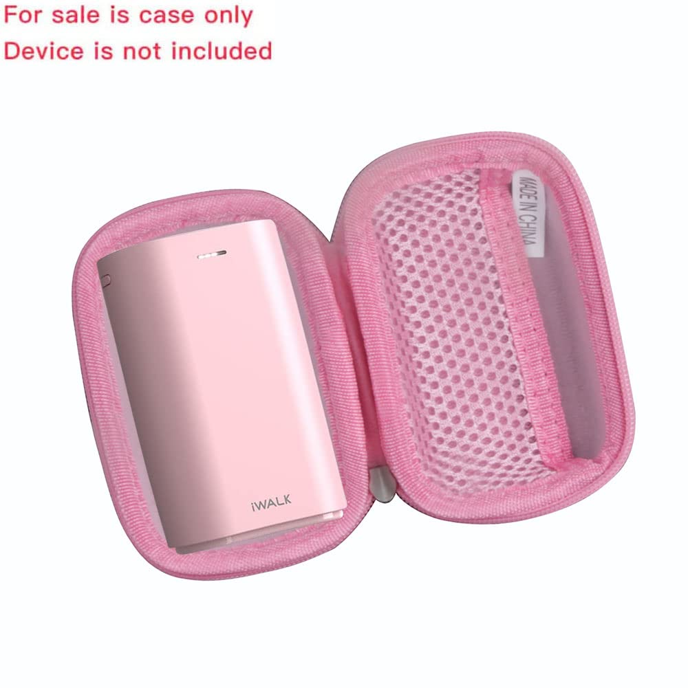 Hermitshell Travel Case for iWALK Portable Charger 9000mAh Ultra-Compact Power Bank (Pink)